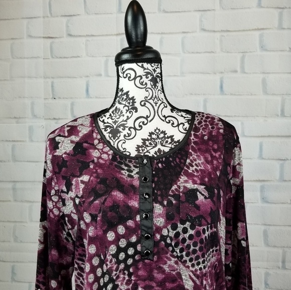 Notations women's sz l stretch knit top - Picture 2 of 8